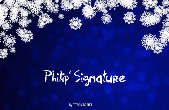 Philip' Signature example
